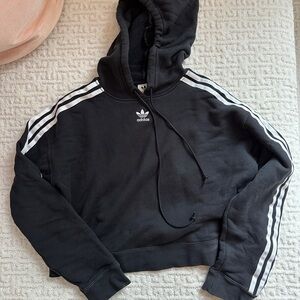 Adidas x Rumble Black Crop Hoodie